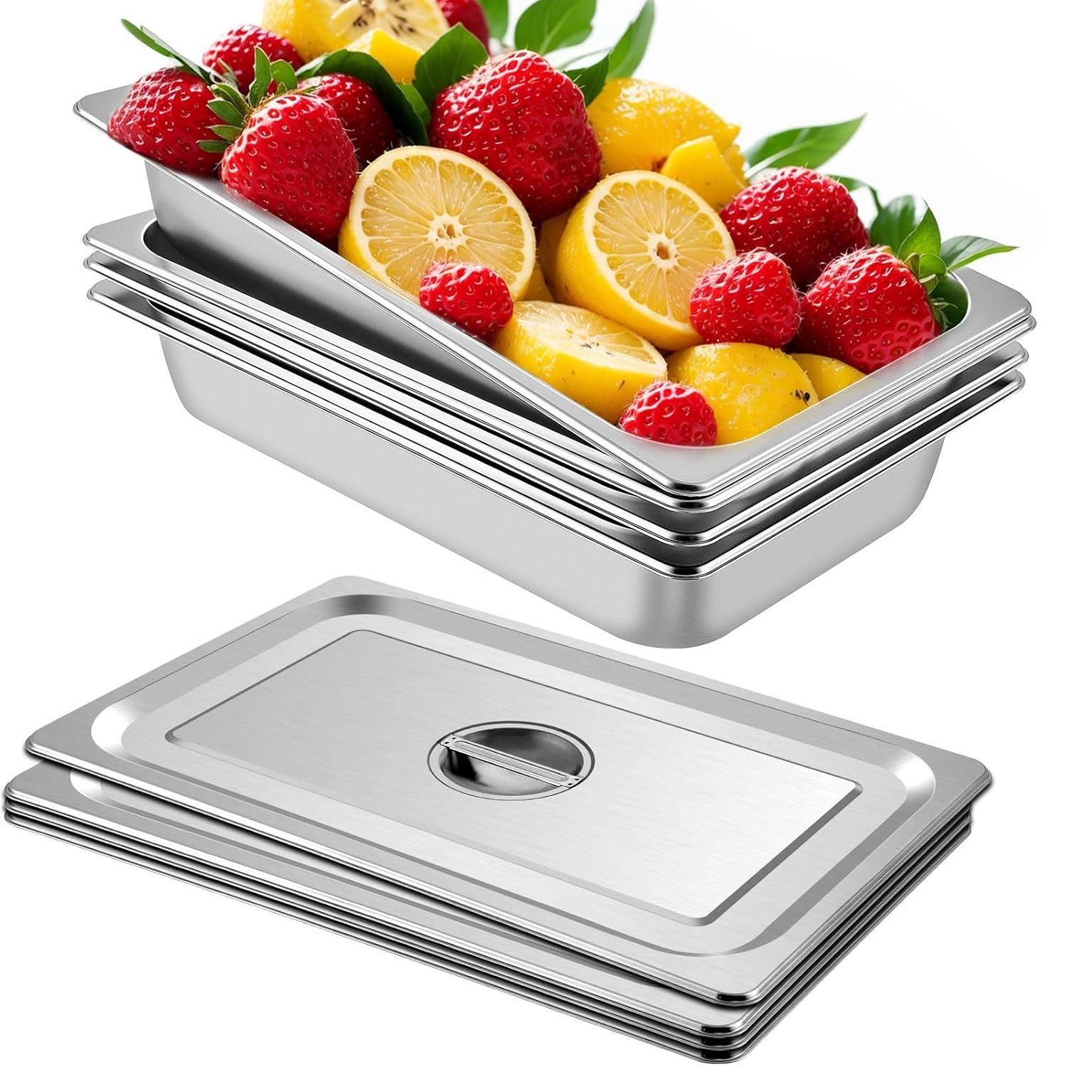 4 Gastronorm Bakken RVS 53,5x33x9,5 cm | 53% Korting