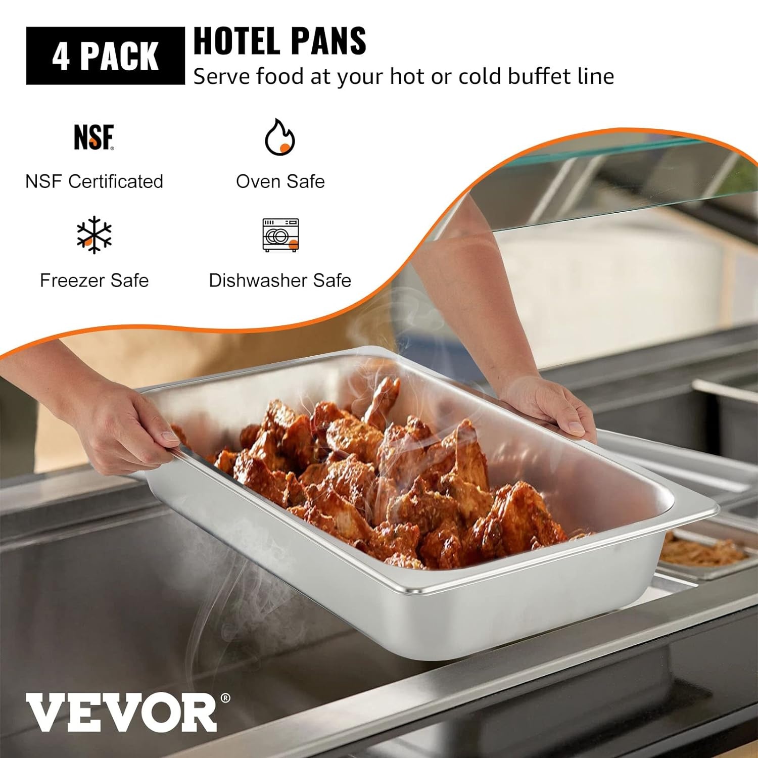 4 Gastronorm Bakken RVS 53,5x33x9,5 cm | 53% Korting