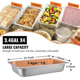 4 Gastronorm Bakken RVS 53,5x33x9,5 cm | 53% Korting