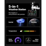 Weerstation 5-in-1 | 7,5" VA Display | Wi-Fi | Zwart