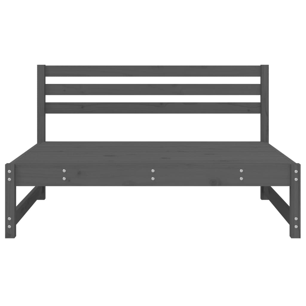 2x Grenenhouten Tuinmiddenbanken Grijs - 120x80 cm - 35% Korting