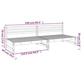 2x Grenenhouten Tuinmiddenbanken Grijs - 120x80 cm - 35% Korting