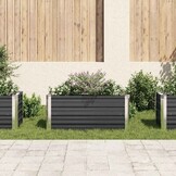 Verhoogde Plantenbak Gegalvaniseerd Staal Antraciet 100x40x45cm - 33% Korting!
