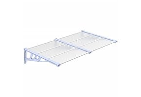 Deurluifel Polycarbonaat Grijs/Transparant 152,5x90 cm - 40% Korting