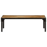 vidaXL Salontafel Mangohout & Staal 110cm - 35% Korting!