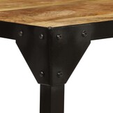 vidaXL Salontafel Mangohout & Staal 110cm - 35% Korting!