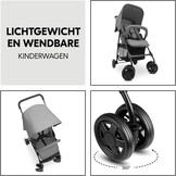 Lichtgewicht Kinderbuggy Grijs | 5,9kg, Compact & Zwenkwielen | 34% Korting