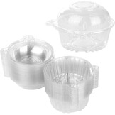 50 Stuks Cupcake & Muffin Transportbox - Wit Kunststof - 30% Korting