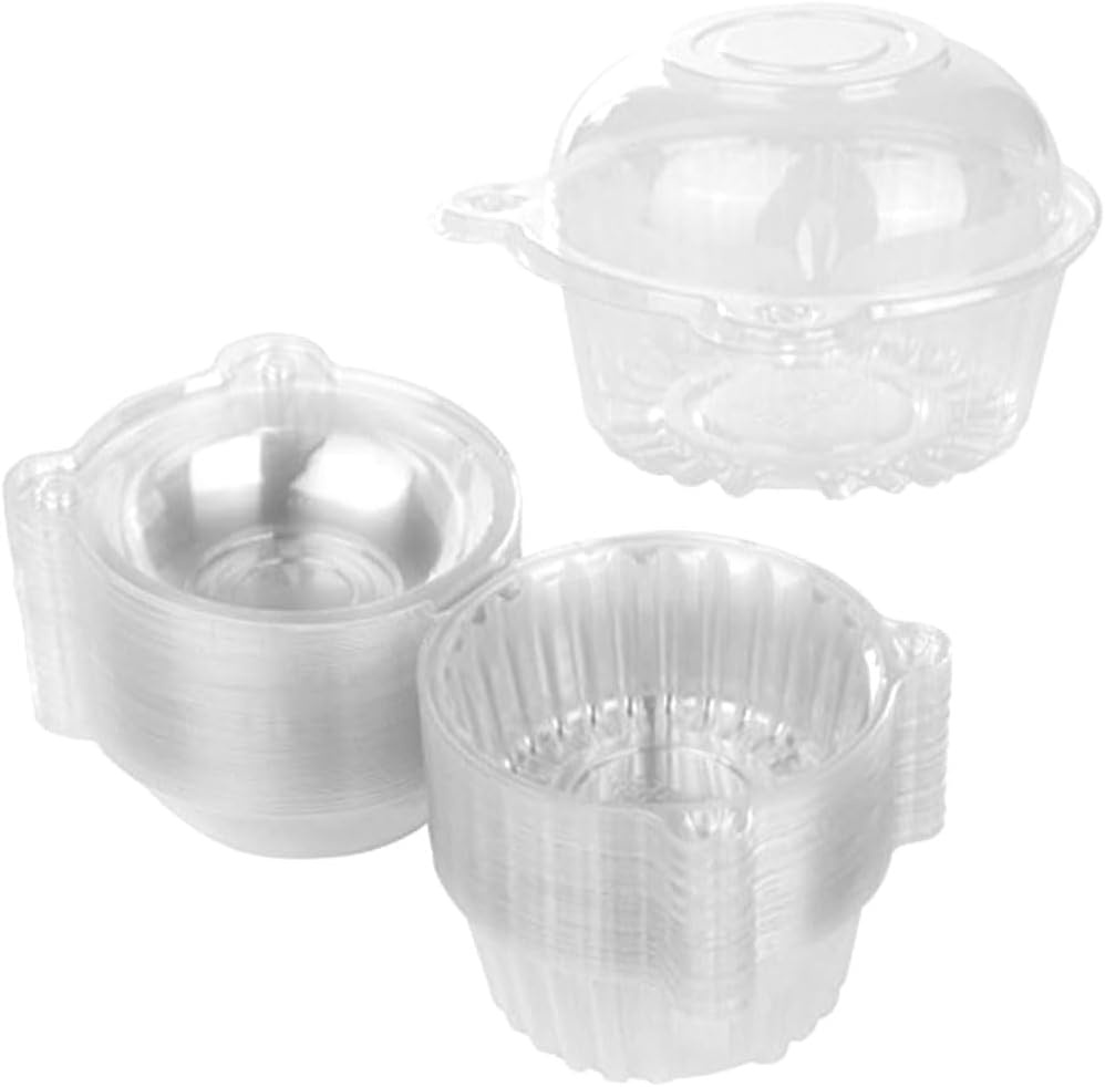 50 Stuks Cupcake & Muffin Transportbox - Wit Kunststof - 30% Korting