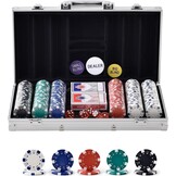 Pokerset 300 Chips 11,5g PS-kunststof in Aluminium Koffer - 33% Korting