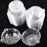 50 Stuks Cupcake & Muffin Transportbox - Wit Kunststof - 30% Korting