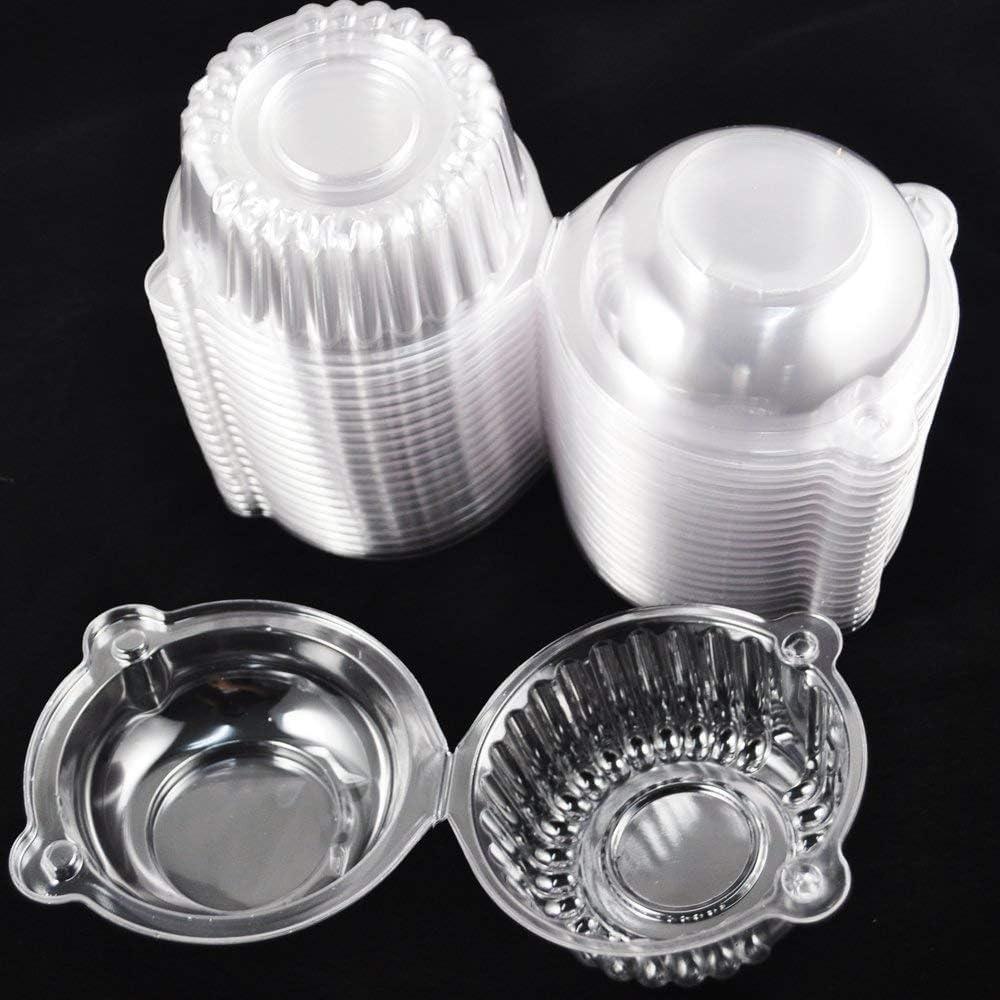 50 Stuks Cupcake & Muffin Transportbox - Wit Kunststof - 30% Korting
