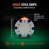 Pokerset 300 Chips 11,5g PS-kunststof in Aluminium Koffer - 33% Korting
