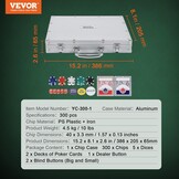 Pokerset 300 Chips 11,5g PS-kunststof in Aluminium Koffer - 33% Korting