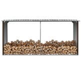 Haardhoutschuur 330x92x153 cm Gegalvaniseerd Staal Bruin - 35% Korting