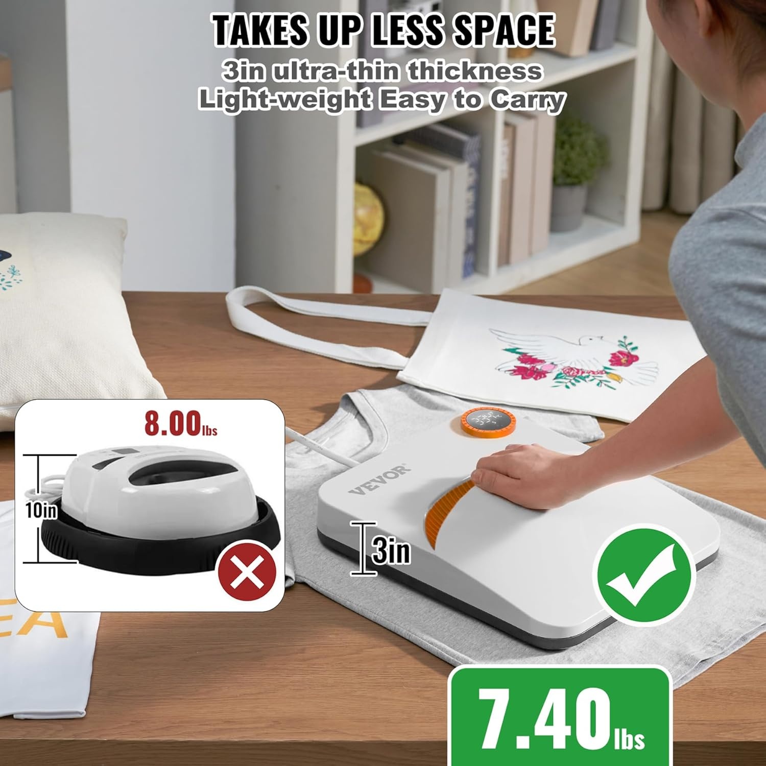 Mini Warmtepers 2-in-1 voor Textiel - 30,5 x 25,4 cm | 34% Korting