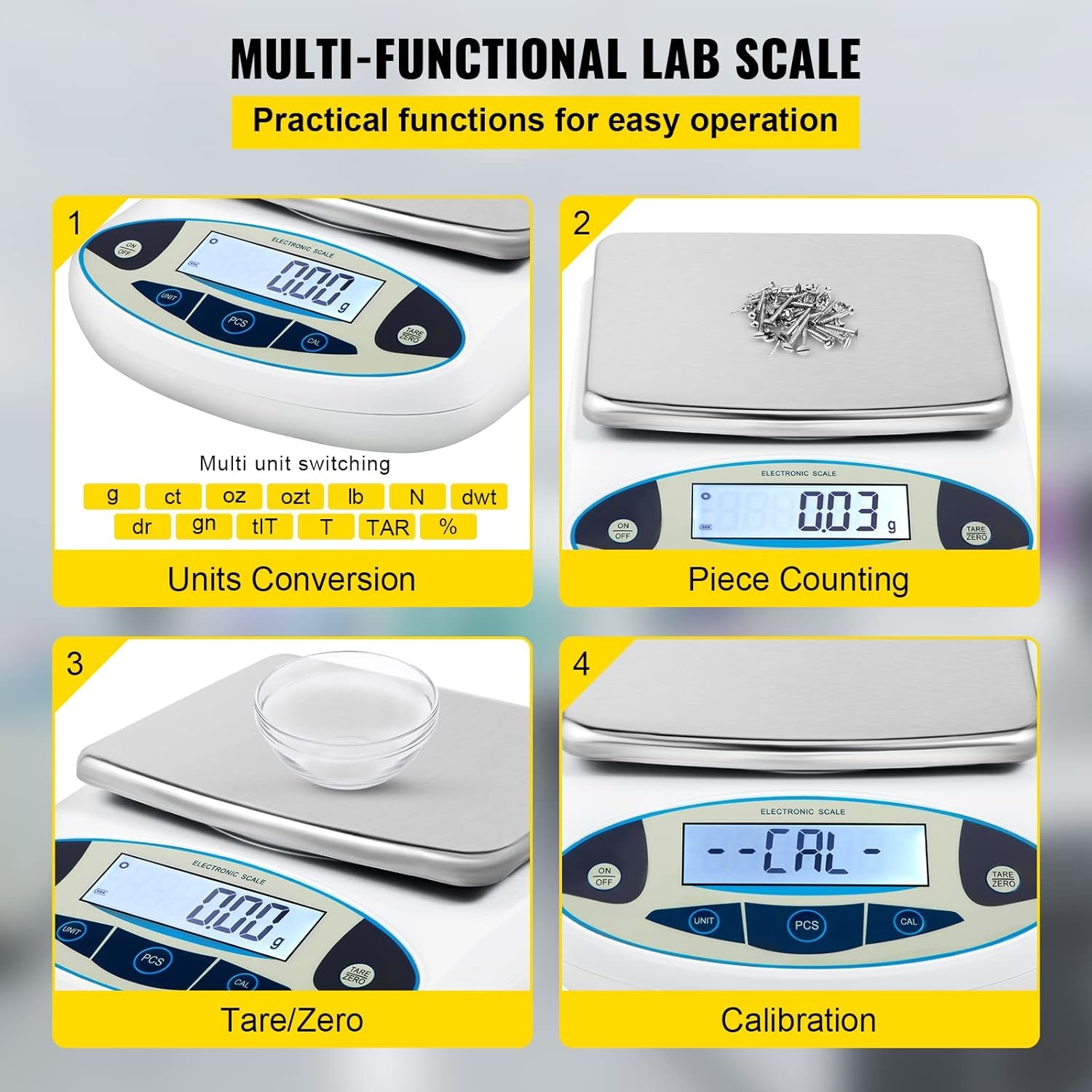 Precisieweegschaal Laboratorium 5000g x 0.01g - 34% Korting