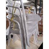 Aluminium Terrasstoelen Zilver (Set van 4) - Stapelbaar & Weerbestendig