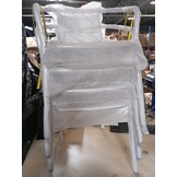 Aluminium Terrasstoelen Zilver (Set van 4) - Stapelbaar & Weerbestendig