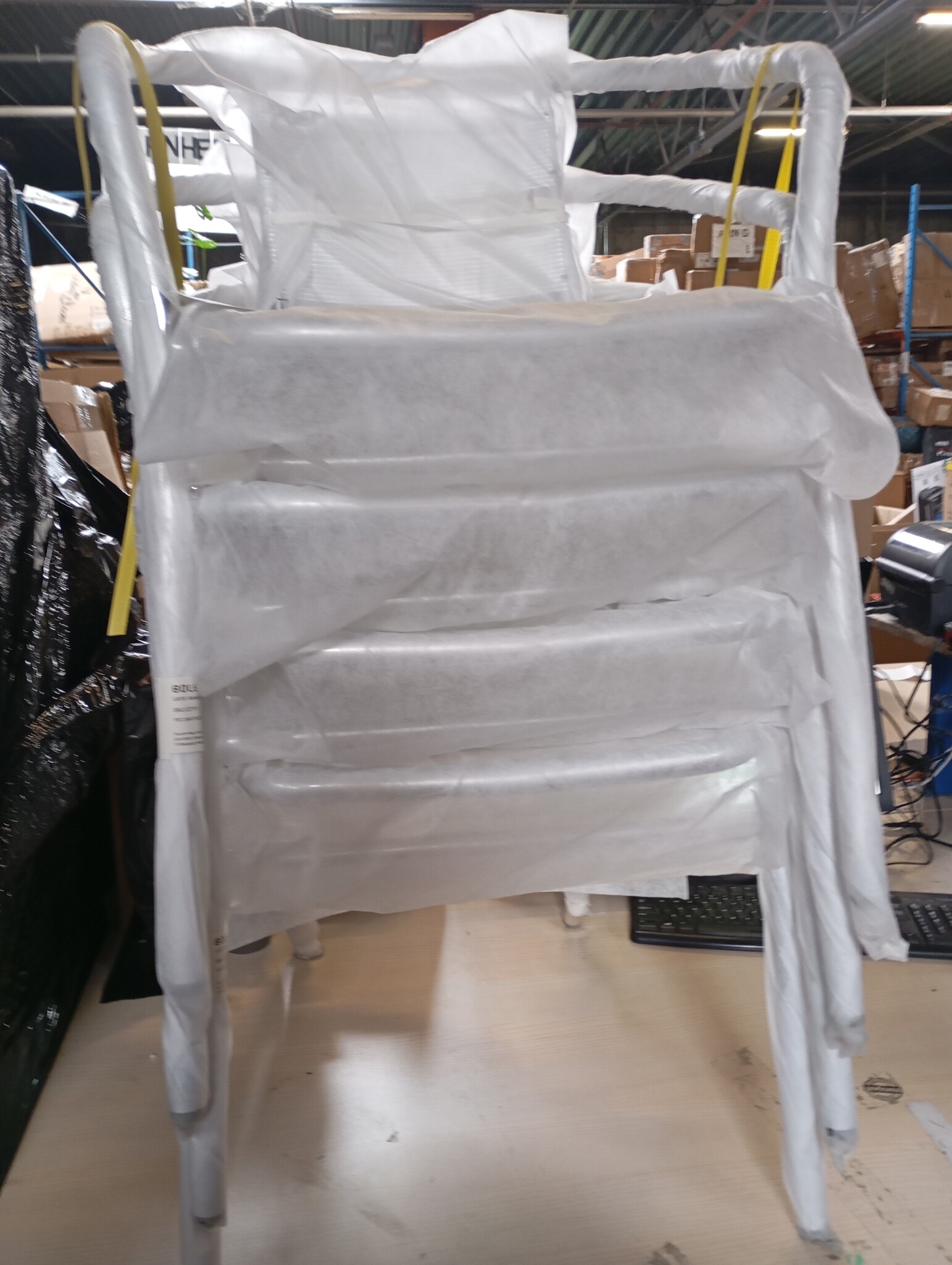 Aluminium Terrasstoelen Zilver (Set van 4) - Stapelbaar & Weerbestendig