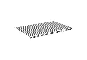 Vervangingsdoek Luifel Antraciet/Wit 5x3m - 34% Korting