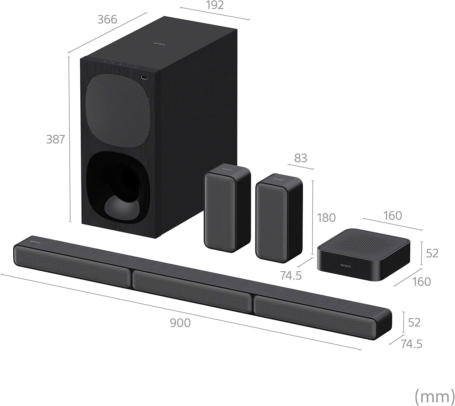 5.1 Surround Soundsysteem 600W Zwart met Soundbar & Subwoofer | 60% Korting