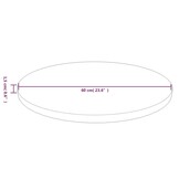 VidaXL Rond Tafelblad Massief Eikenhout - 60 cm - 53% Korting!