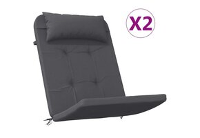 vidaXL Adirondack Stoelkussens 2 Stuks Oxford Antraciet (40% Korting)