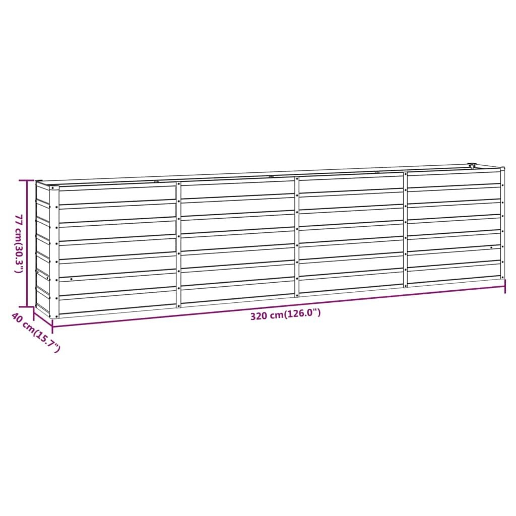 Verhoogde Cortenstaal Plantenbak 320x40x77cm - 34% Korting