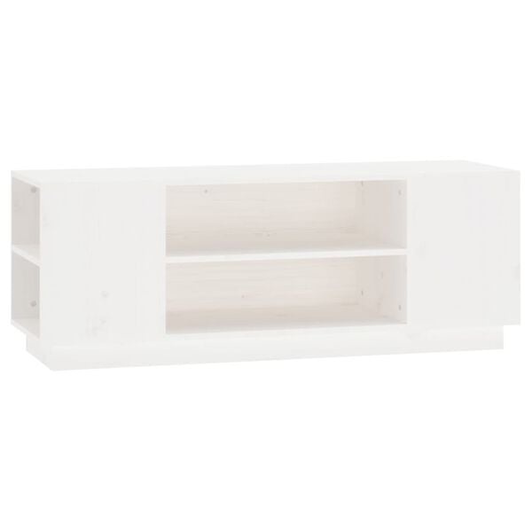vidaXL TV-meubel Grenenhout Wit - 110x35x40,5 cm - 34% Korting