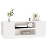 vidaXL TV-meubel Grenenhout Wit - 110x35x40,5 cm - 34% Korting