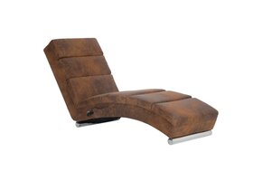 Bruine Massage Fauteuil Kunstsuède - 35% Korting