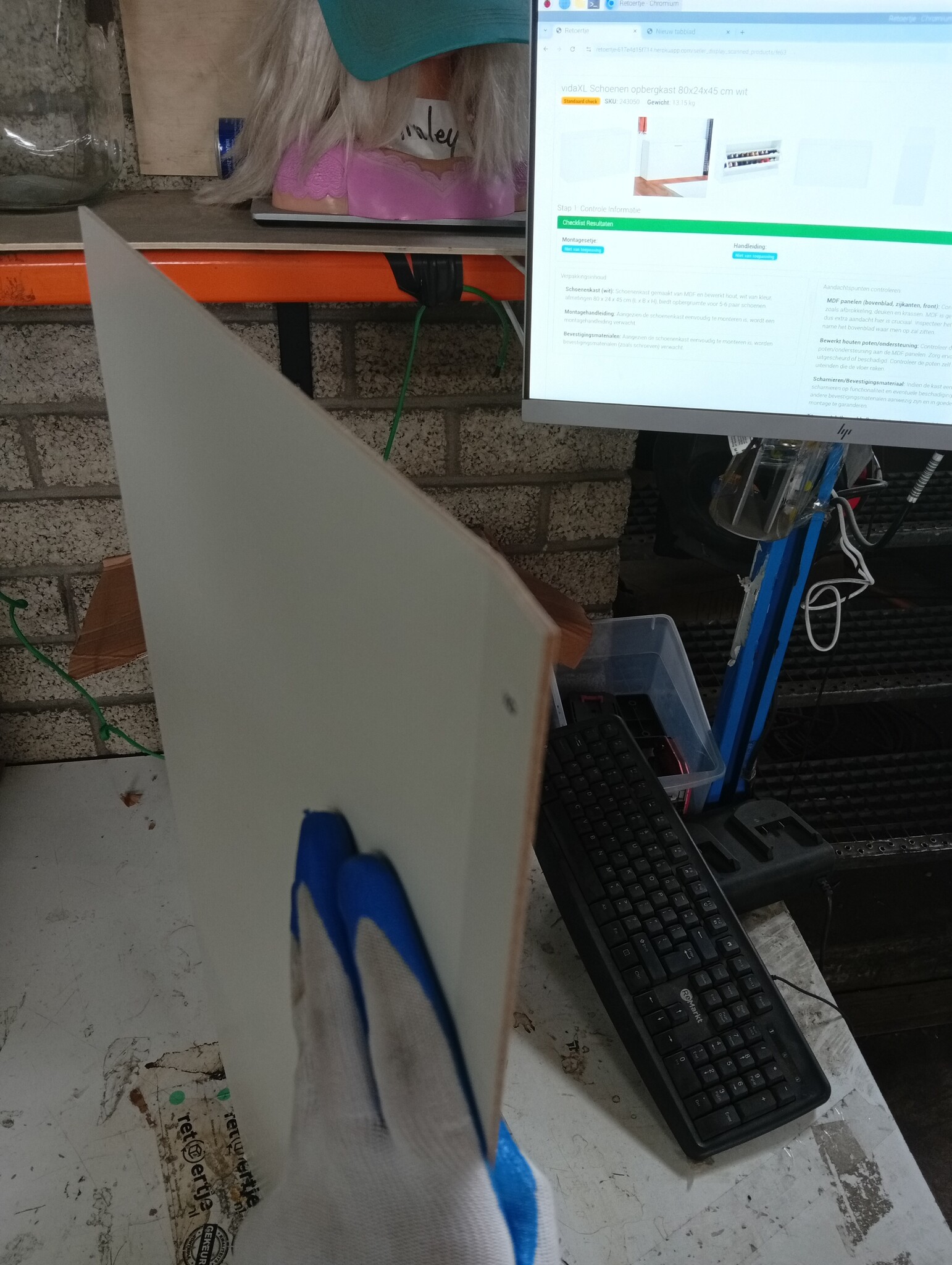 Stijlvolle Schoenenkast Wit 80x24x45 cm met 53% Korting