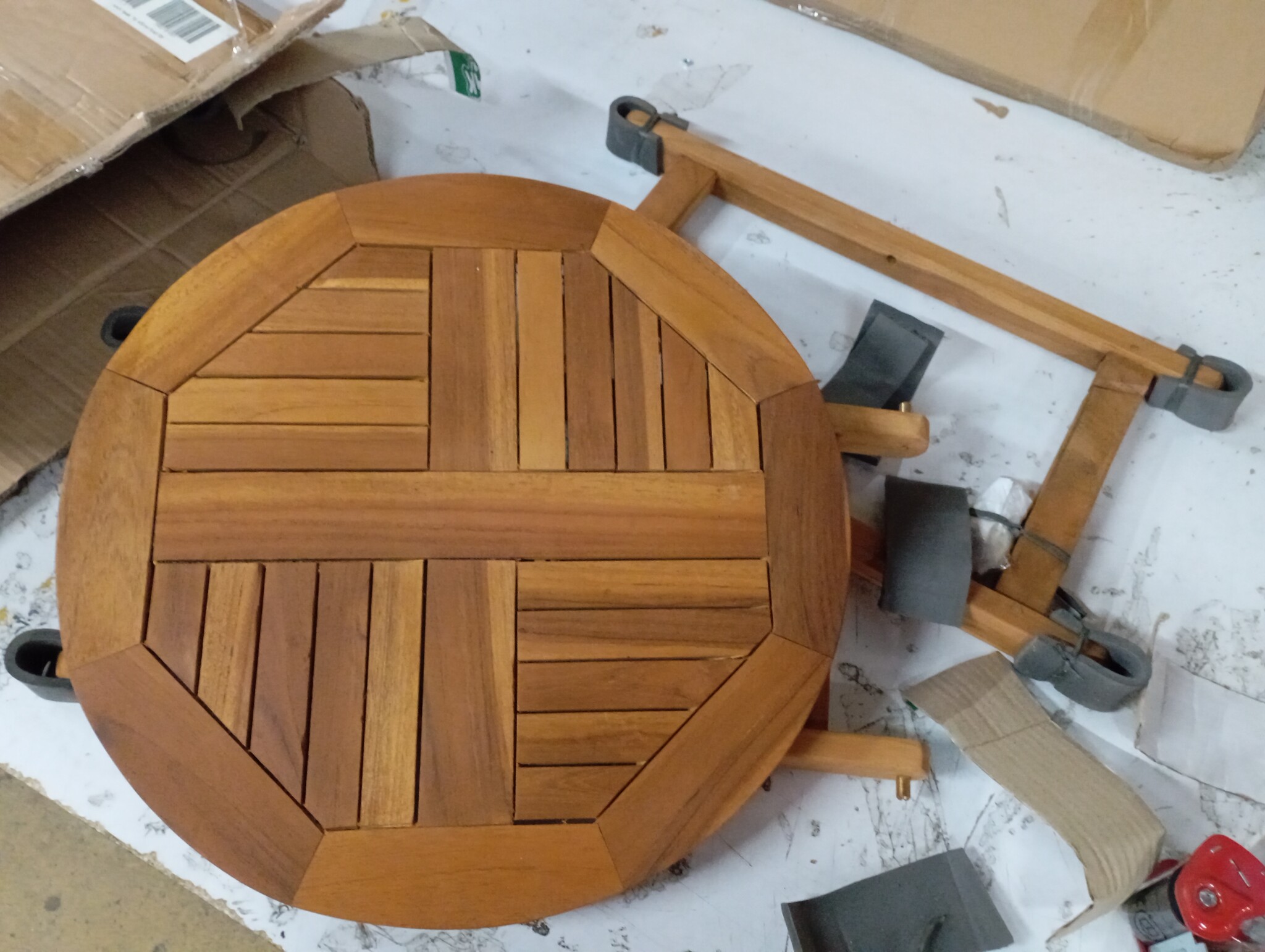 vidaXL Inklapbare Tuintafel - 45 cm Massief Teakhout - 58% Korting