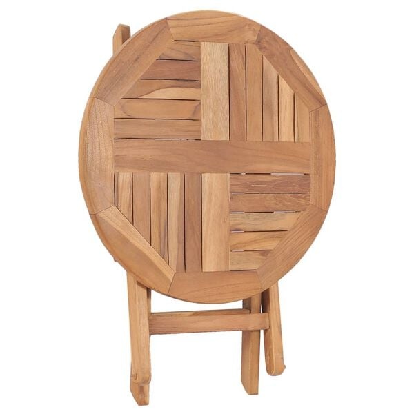 vidaXL Inklapbare Tuintafel - 45 cm Massief Teakhout - 58% Korting