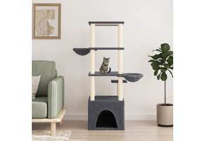 Kattenmeubel Donkergrijs met Krabpalen - 34% Korting