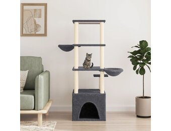 Kattenmeubel Donkergrijs met Krabpalen - 34% Korting