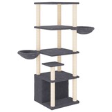 Kattenmeubel Donkergrijs met Krabpalen - 34% Korting