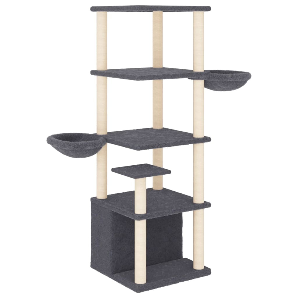 Kattenmeubel Donkergrijs met Krabpalen - 34% Korting