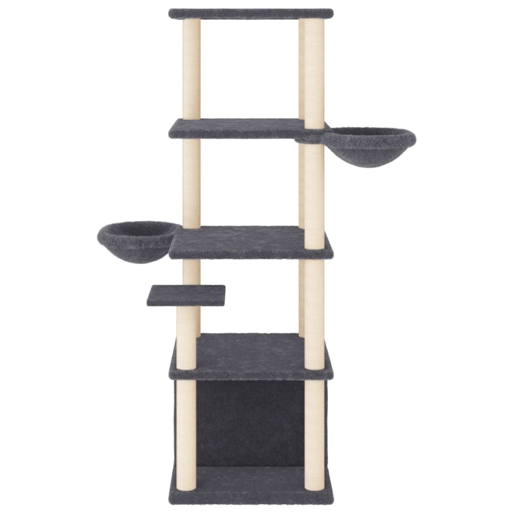 Kattenmeubel Donkergrijs met Krabpalen - 34% Korting