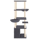 Kattenmeubel Donkergrijs met Krabpalen - 34% Korting
