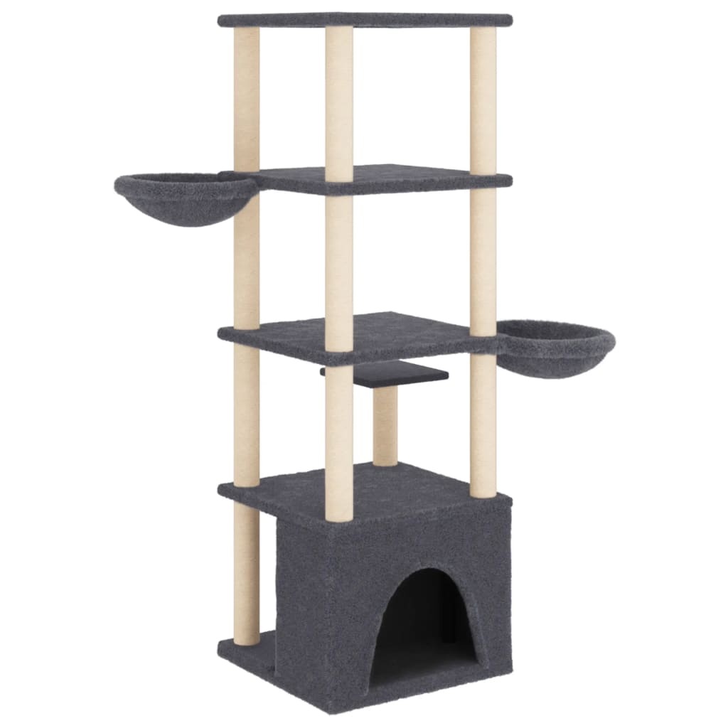 Kattenmeubel Donkergrijs met Krabpalen - 34% Korting
