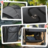 Opvouwbare Hondenbuggy Grijs | Ademend Gaas | 34% Korting
