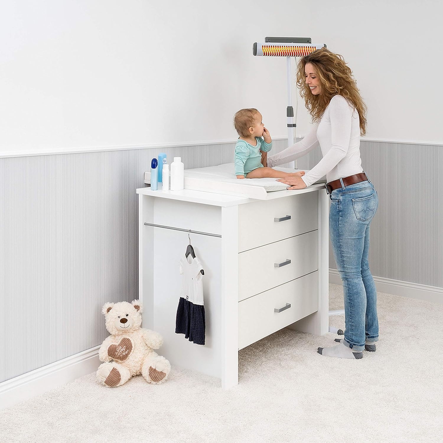 Baby Verschoontafel Straler 500W - Compact & Flexibel - Wit (54% Korting!)