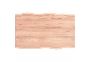 VidaXL Eikenhouten Tafelblad Natuurlijke Rand 80x50cm Lichtbruin - 34% Korting