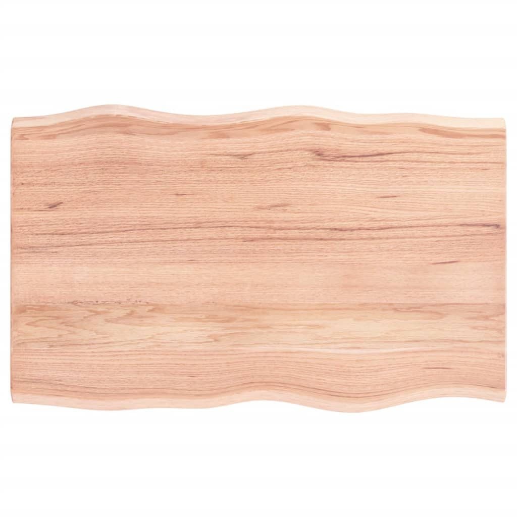 VidaXL Eikenhouten Tafelblad Natuurlijke Rand 80x50cm Lichtbruin - 34% Korting