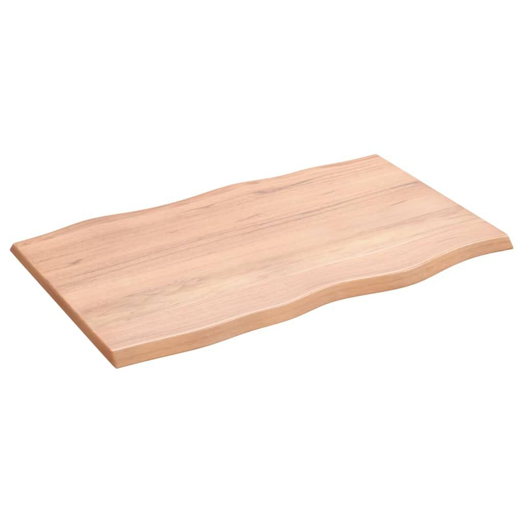 VidaXL Eikenhouten Tafelblad Natuurlijke Rand 80x50cm Lichtbruin - 34% Korting