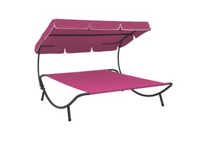 VidaXL Loungebed met Luifel - Roze (34% Korting)