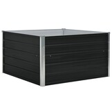 vidaXL Plantenbak verhoogd 100x100x45cm gegalvaniseerd staal antraciet
