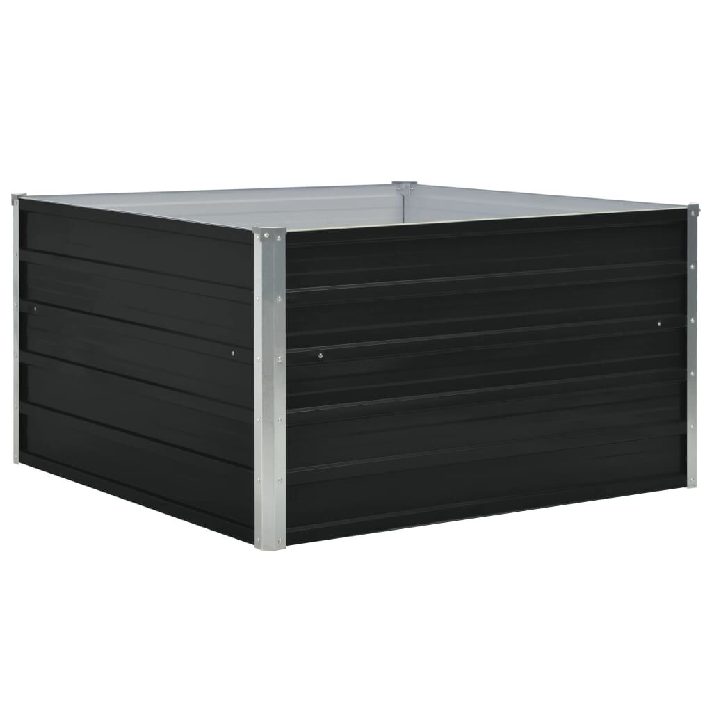vidaXL Plantenbak verhoogd 100x100x45cm gegalvaniseerd staal antraciet
